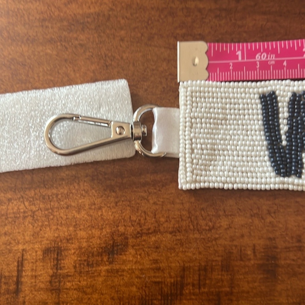 WE ARE PENN STATE White Beaded Bag Strap